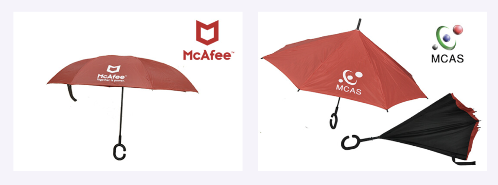 Customisable 23" Inverted Umbrella | Custom Umbrella Printing Supplier Singapore | Printopia.sg