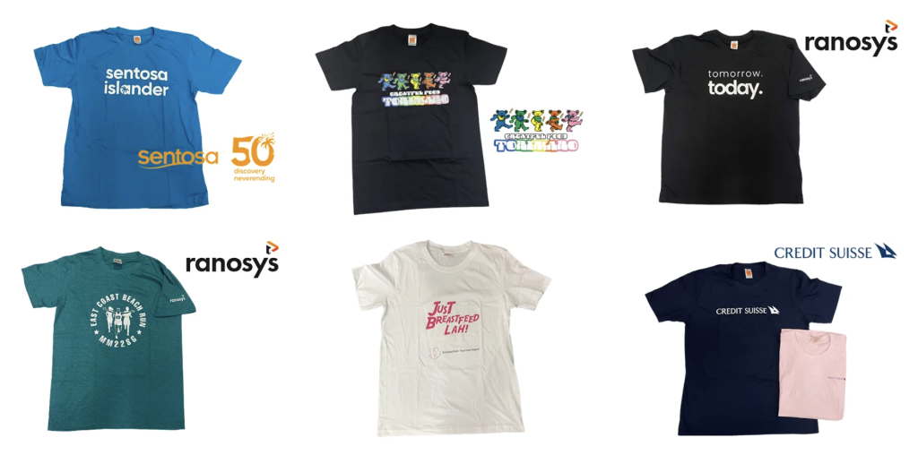 Customised Basic Cotton Round Neck Tee Unisex Singapore | Affordable Custom Tees Singapore | Printopia.sg