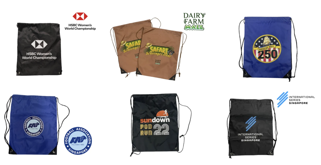 Customised Drawstring Bag Singapore | Affordable Race Packs Singapore | Printopia.sg