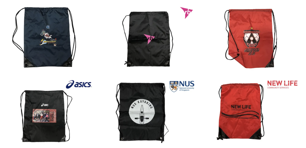 Customised Drawstring Bag Singapore | Affordable Race Packs Singapore | Printopia.sg