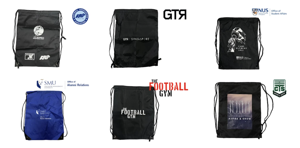 Customised Drawstring Bag Singapore | Affordable Race Packs Singapore | Printopia.sg