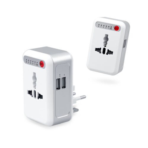 Smart Timing Universal Travel Adaptor With 2 USB Hub (TA0004)