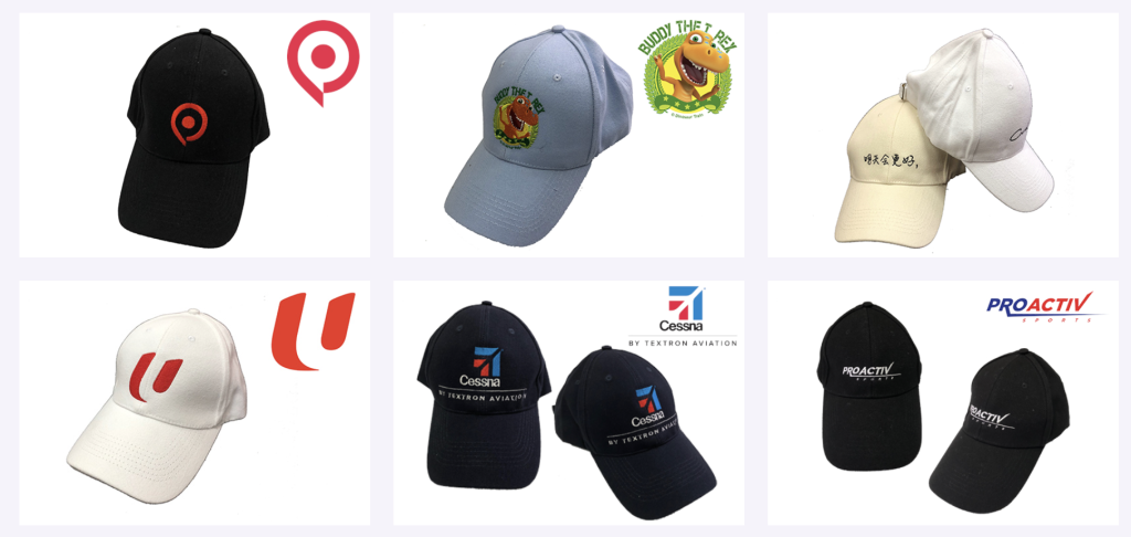Custom Cotton Baseball Cap Singapore | 14 Colours | Embroidery Front, Sides and Back | Bulk Corporate and Event Cap | Printopia