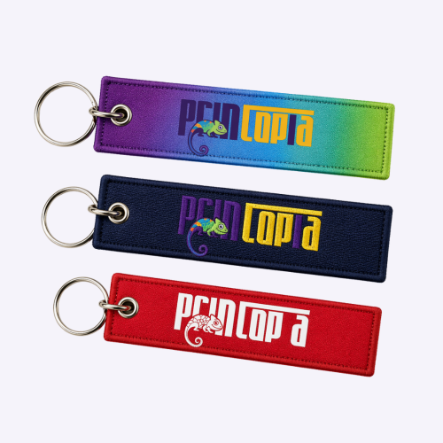 Custom Fabric Keychain | Full-Colour Logo Printing | Bulk Corporate Gift Singapore | Printopia.sg