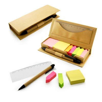Eco Friendly Sticky Notes With Ruler And Pen (STA0093)
