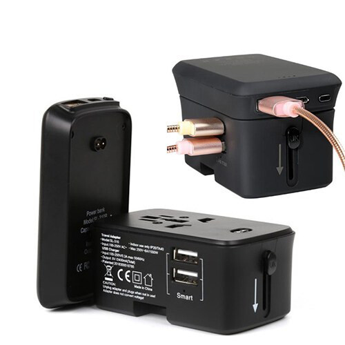 2 in 1 Travel Adaptor with Removable 5000mAh Powerbank (TA0040)