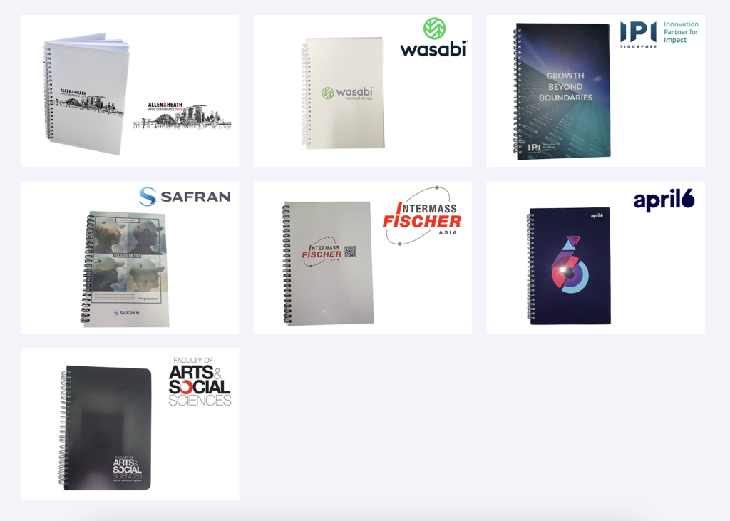 Custom A5 Wire-O Notebook with Frosted PVC Cover | Custom A5 Notebooks Singapore | Printopia.sg