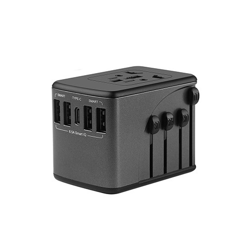 Travel Adaptor with Type C and 4 USB Port (TA0042)