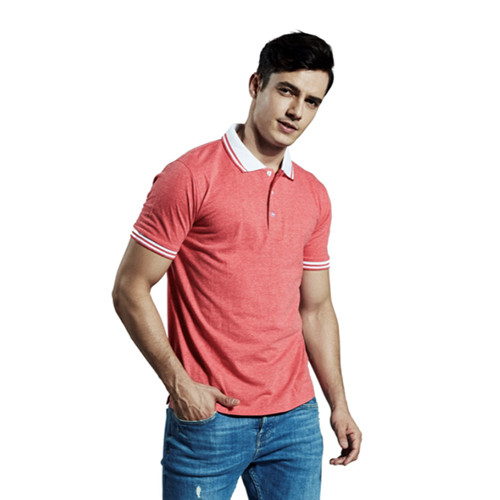 Single Jersey Polo T with tipping (AW0049)