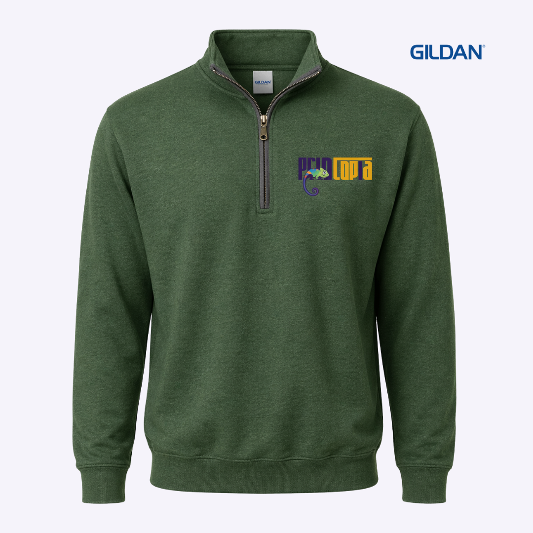 Customised Gildan Vintage Quarter-Zip Cadet Collar Sweatshirt | Custom Gildan Sweatshirt Printing Singapore | Printopia.sg