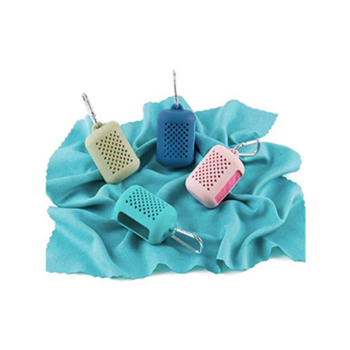Quick Dry Towel with Carabiner and Silicon Case (LS0111)