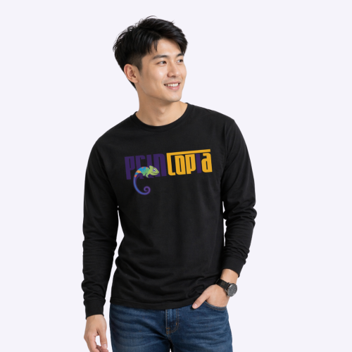 Custom Cotton Long Sleeve Round Neck T-Shirt | Custom Long Sleeve Shirt Printing Singapore | Printopia.sg