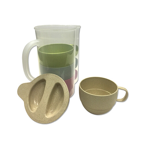 Straw Wheat Jug and Cup Set (LS0119)