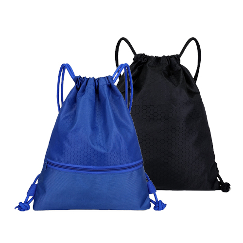 High Quality Drawstring Bag with Front Zip (B0079)