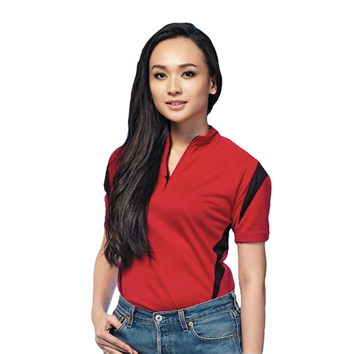 Mandarin Collar Polo T with Stripe (AW0071)