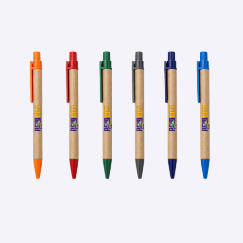 Customised Eco Friendly Pen with Coloured Clip Singapore | Affordable Custom Gifts Singapore