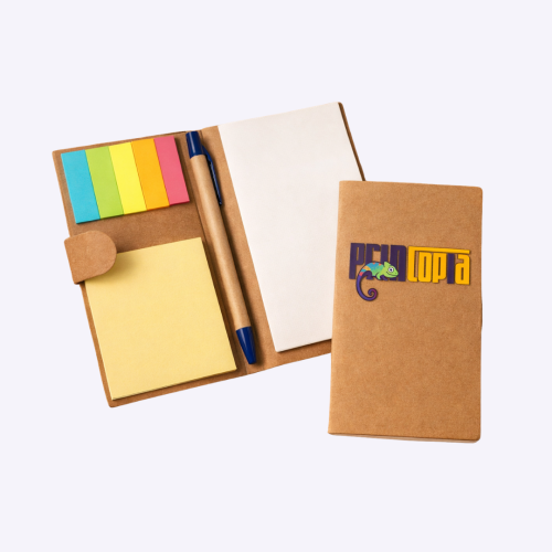 Custom Pocket Eco Friendly Notepad with Pen Singapore | Custom Notepad with PostIts Singapore