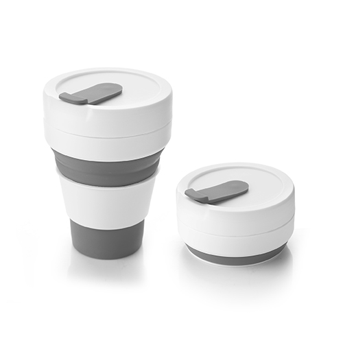 355ml Collapsible Coffee Mug with Hook (LS0137)