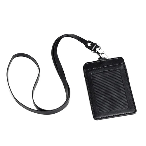 PU ID Badge Holder with Lanyard (STA0157)