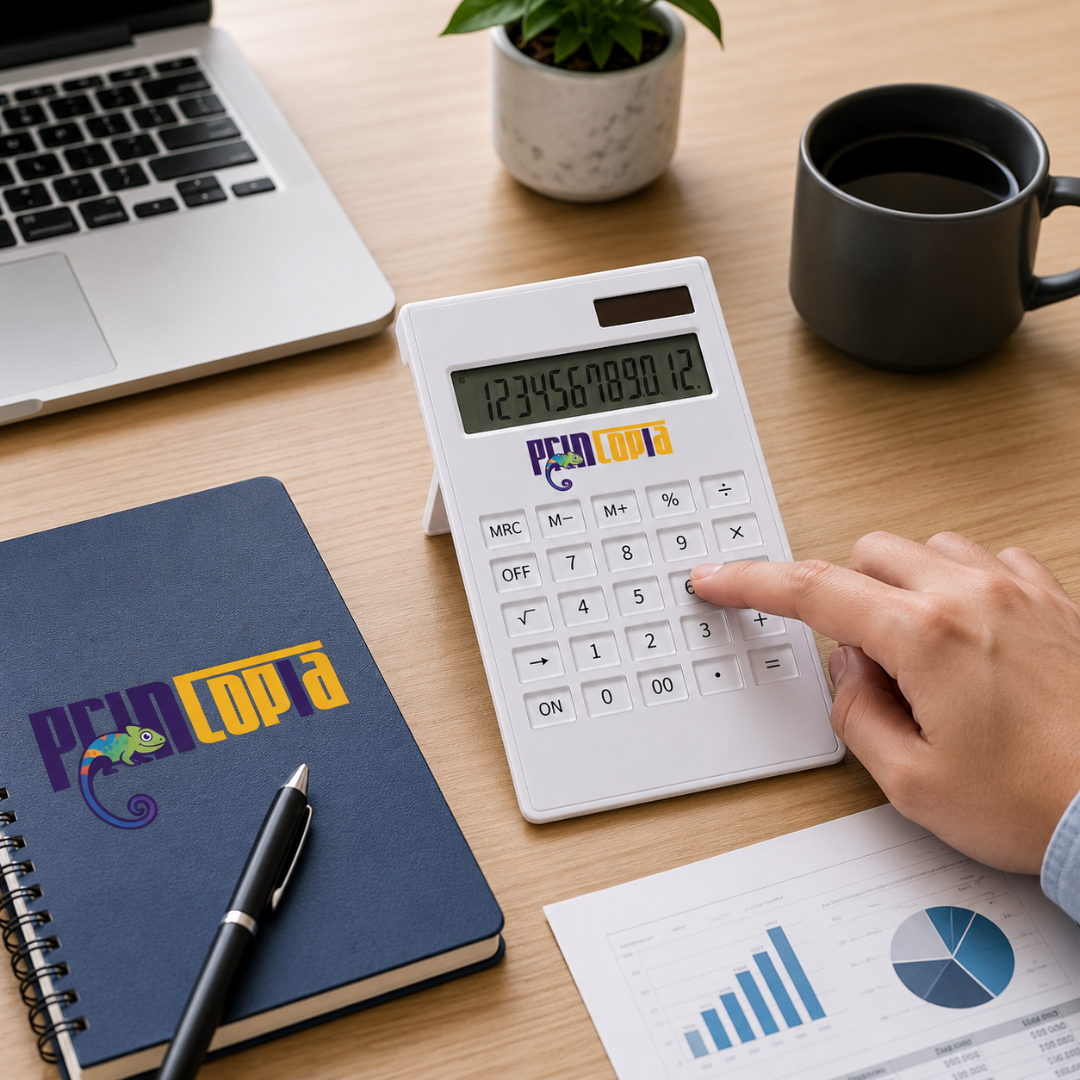 Custom Branded Portable Calculator Singapore | Logo Print | Bulk Desk Corporate Gift | Finance and Accounting Sector | Printopia
