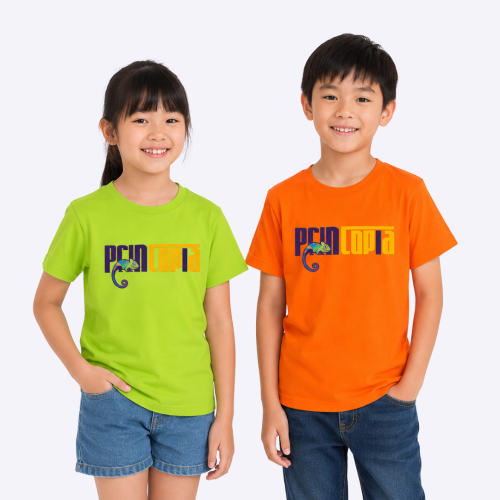 Custom Youth Cotton Round Neck Tee Singapore | 160gsm | 13 Colours | Kids Class Tee Bulk Printing | Printopia