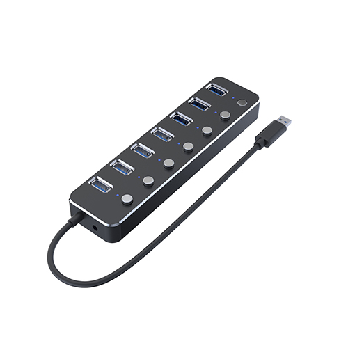7 Port High Speed Metallic USB Hub (GE0133)