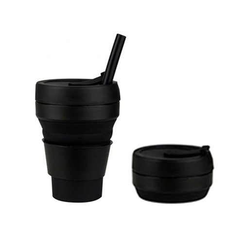 355ml Collapsible Mug with Straw (LS0198)
