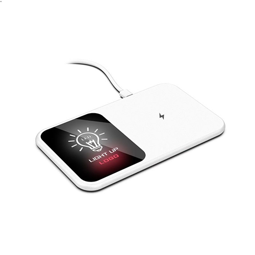 15W Mirror Surface Wireless Charger with Light Up Logo (GE0146)