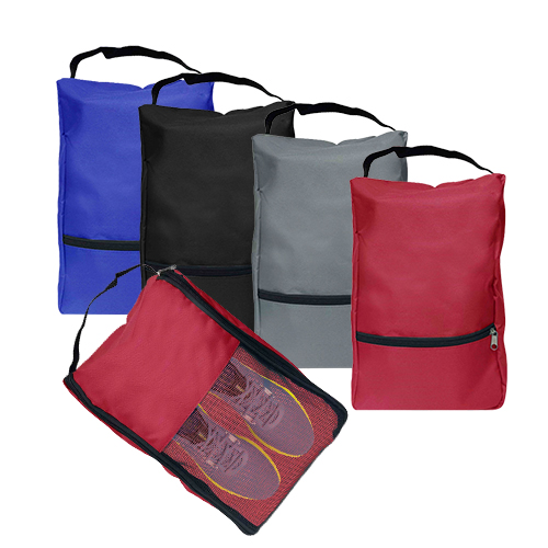 600D Shoe Bag with Zip Compartment (B0155)