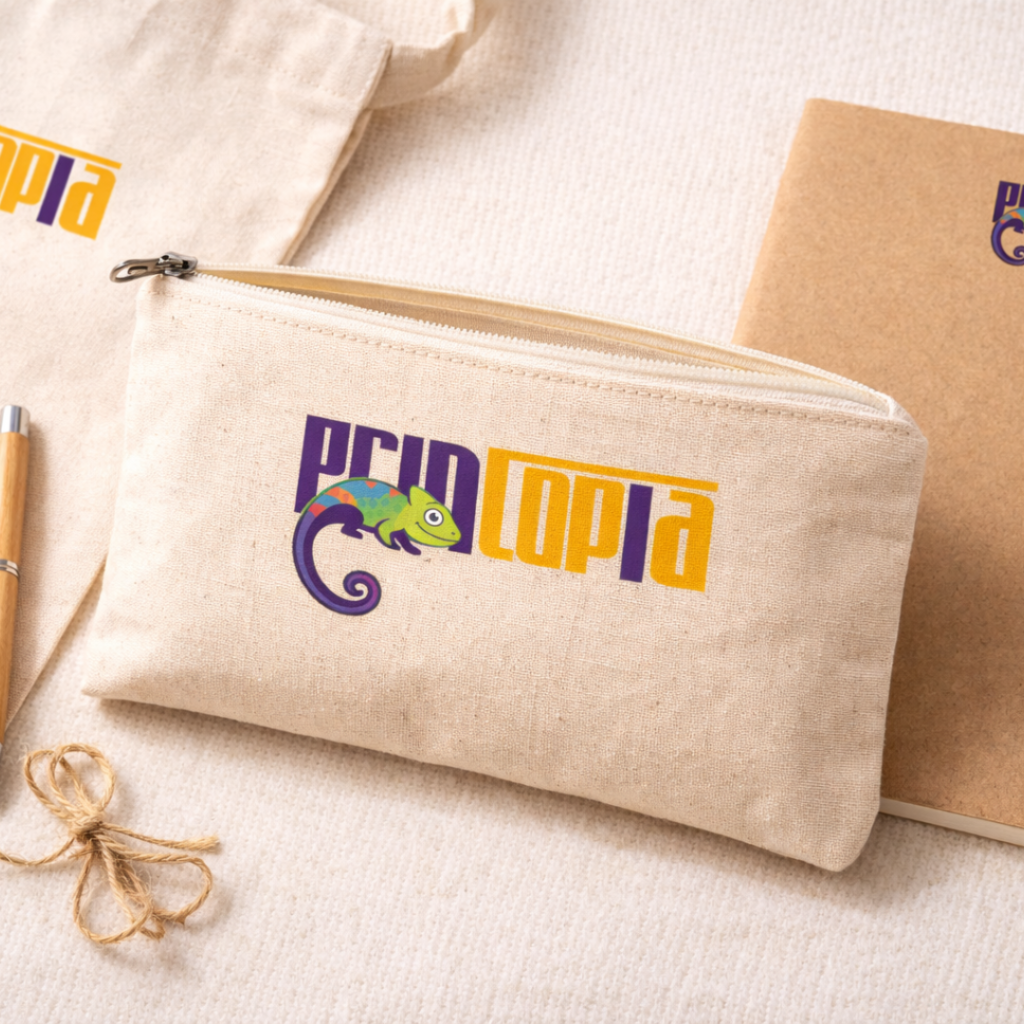 Custom Natural Cotton Zipper Pouch Singapore | Custom Pencil Cases Singapore | Corporate Gifts Singapore