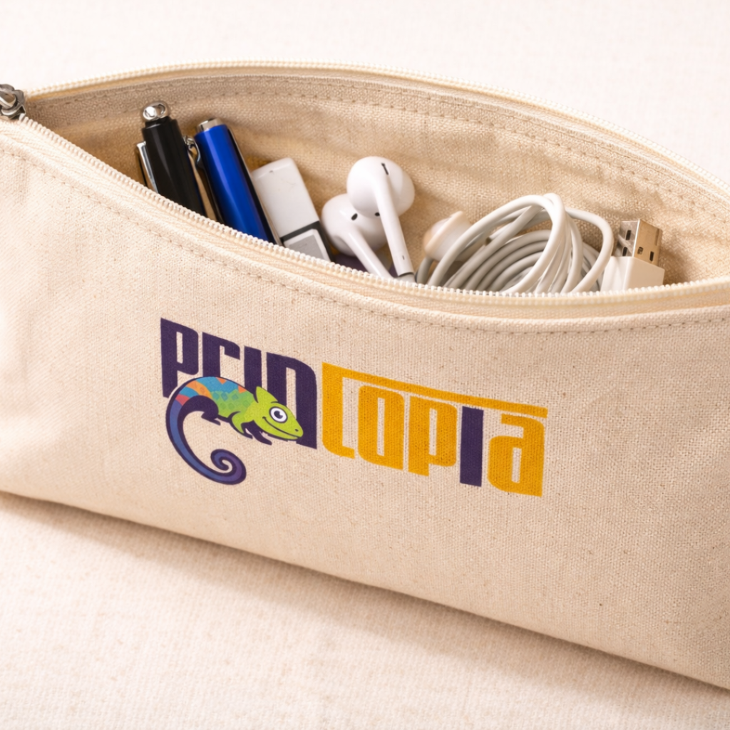 Custom Natural Cotton Zipper Pouch Singapore | Custom Pencil Cases Singapore | Corporate Gifts Singapore