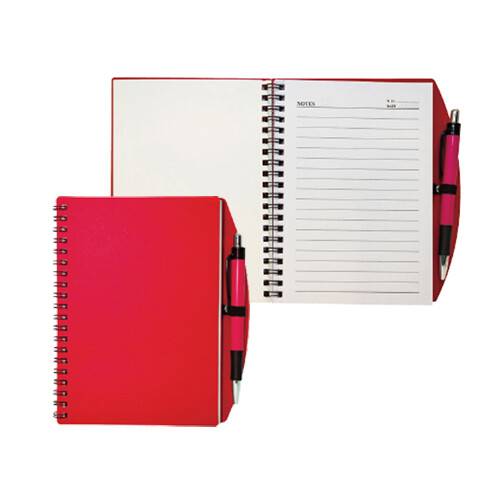 Fancy PP Cover Notebook with Pen (STA0193)