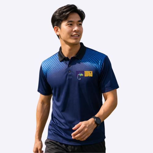 Customised Stripe Interlock Polo Tee Singapore | Custom Polo Tees Singapore
