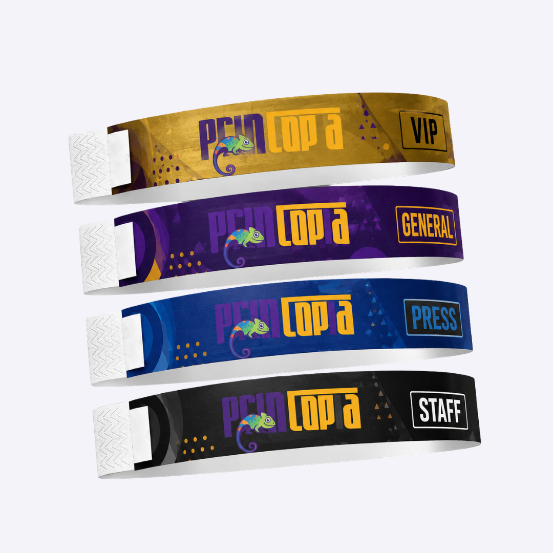 Custom Full-Colour Tyvek Wristbands Singapore | Bulk Event Admission and Access Control | Printopia