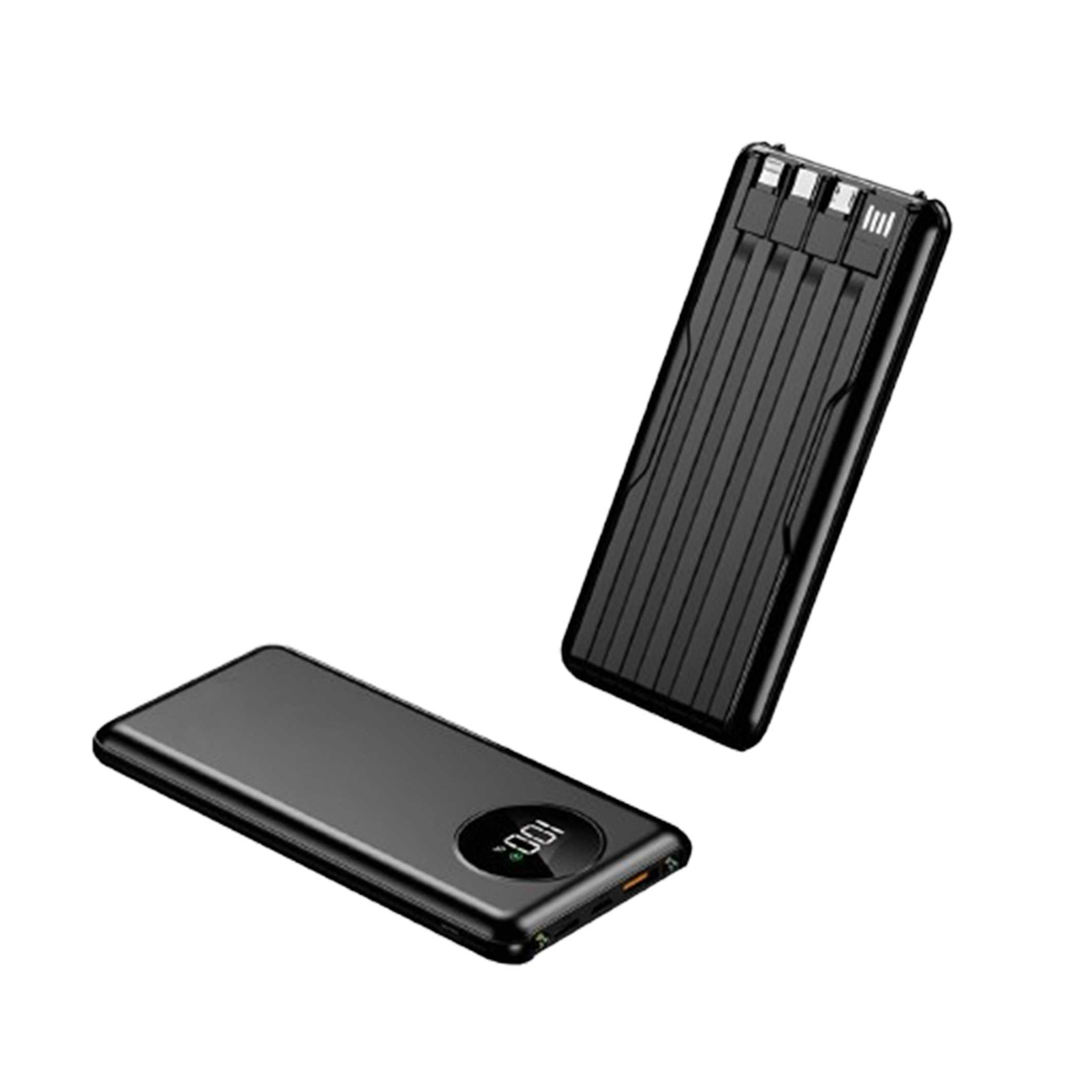 4 in 1 Inbuilt Cable Quick Charge Powerbank - 10,000mAh (GE0208) - Image 2