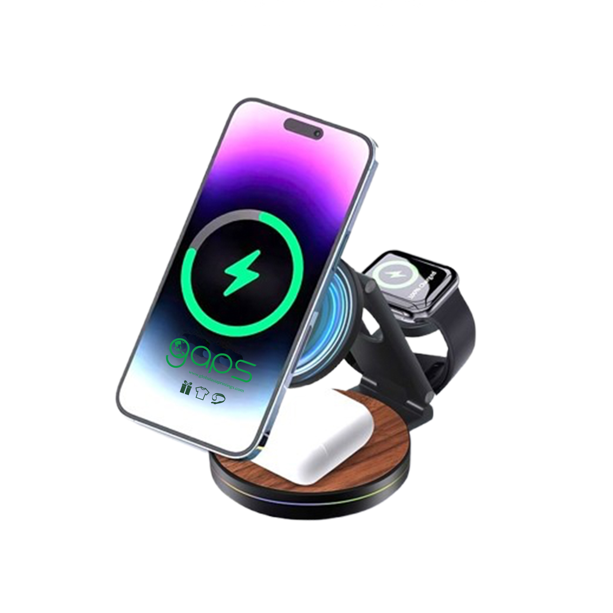 3 in 1 15W Fast Wireless Charger (GE0210) - Image 2