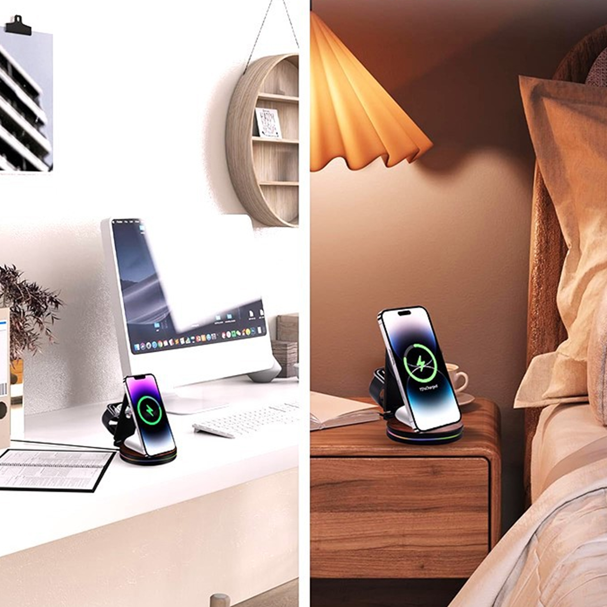 3 in 1 15W Fast Wireless Charger (GE0210) - Image 4