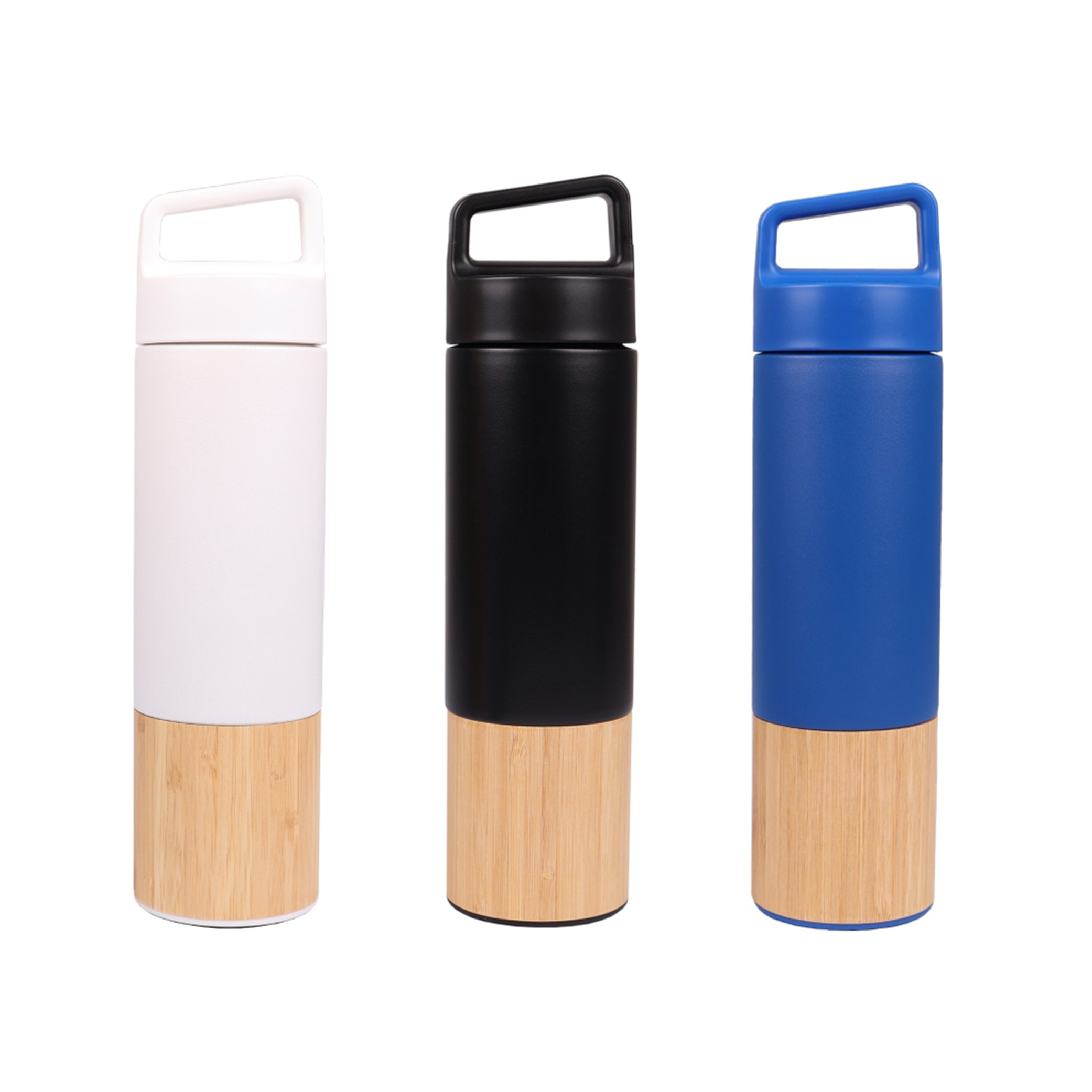 600ml Duo Tone Bamboo Finishing Thermal Flask (LS0259)