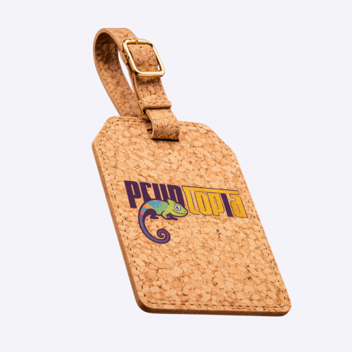 Customised Cork Luggage Tag Singapore | Custom Travel Merch Singapore