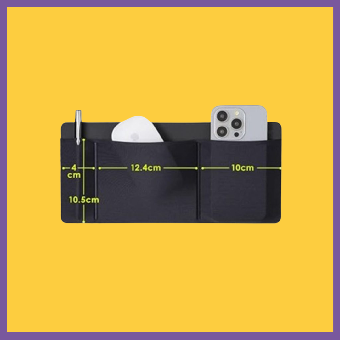 Custom 3-Slot Adhesive Laptop Pocket Organiser Singapore | Elastic | Branded Tech Onboarding Gift | Printopia