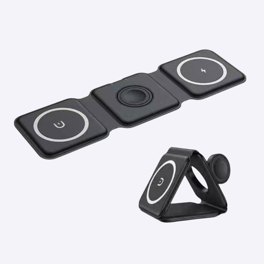 Customised 3 in 1 Magnetic Wireless Charger Singapore | Custom Wireless Charger Singapore | Printopia.sg