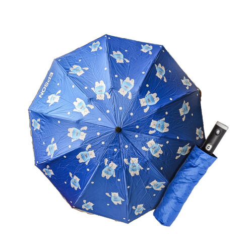23” Foldable Umbrella with Torch Light - Auto Open (LS0282)