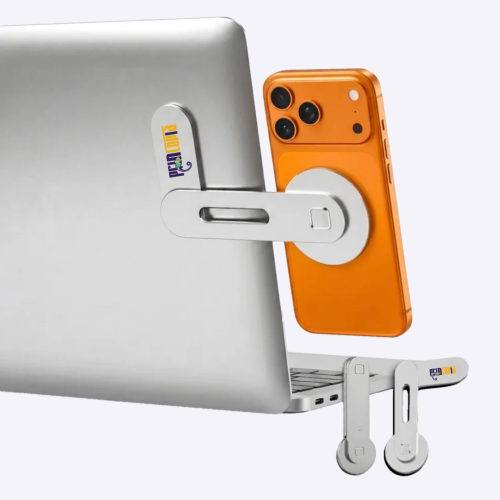 Custom Magnetic Phone Mount with Adhesive Laptop Backing | MagSafe Compatible | Custom Corporate Gift Singapore | Printopia.sg