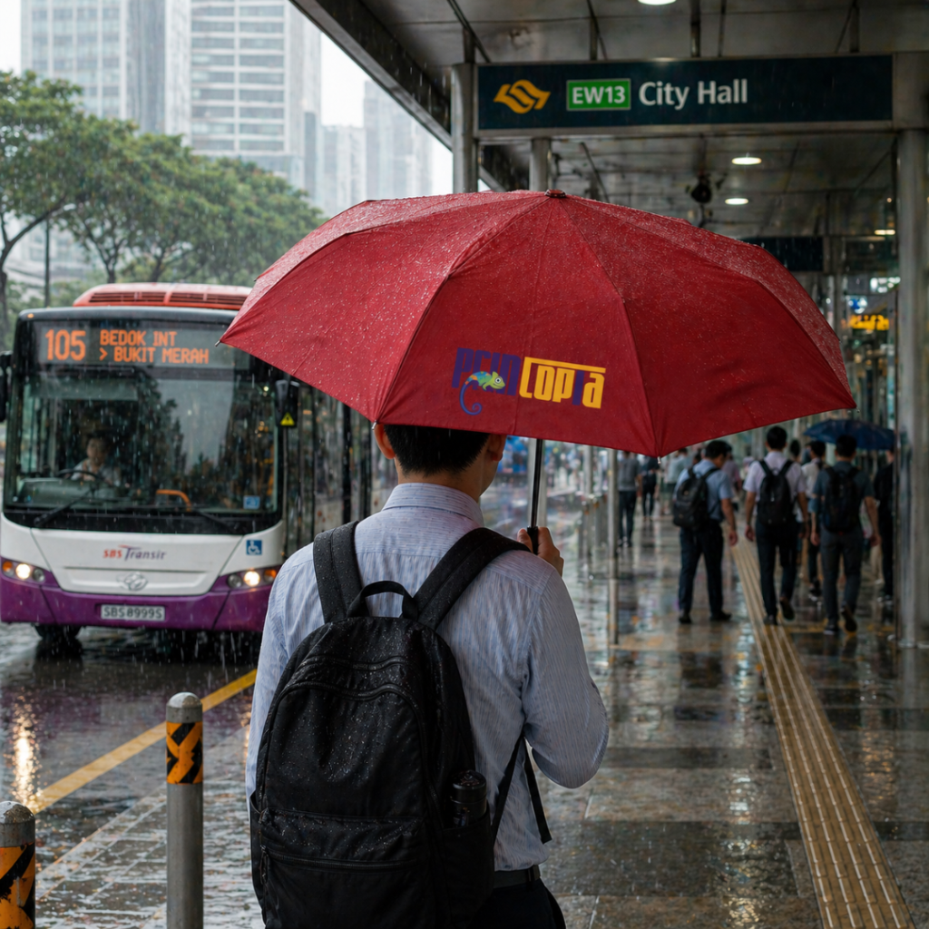 Customisable 21" Foldable Umbrella 6 Panels | Custom Umbrella Printing Supplier Singapore