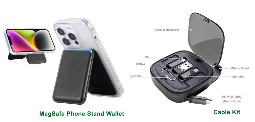 SmartCarry Tech Set | MagSafe Phone Holder and Multi-Cable Kit | Custom Corporate Gift Singapore
