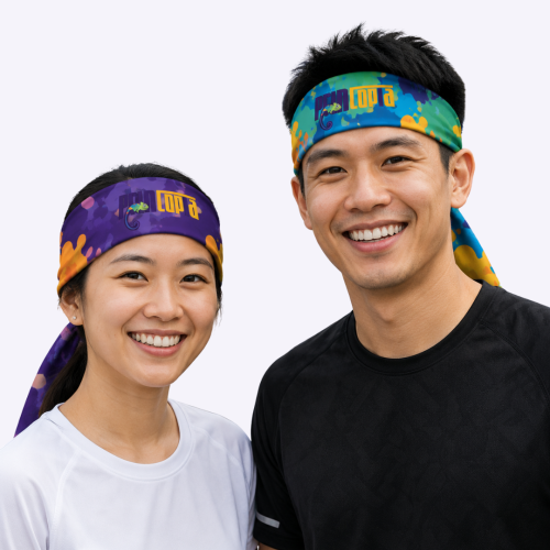 Custom Cotton Bandana | 61 x 31 cm Full-Colour Print | Event and Corporate Gift Singapore | Printopia