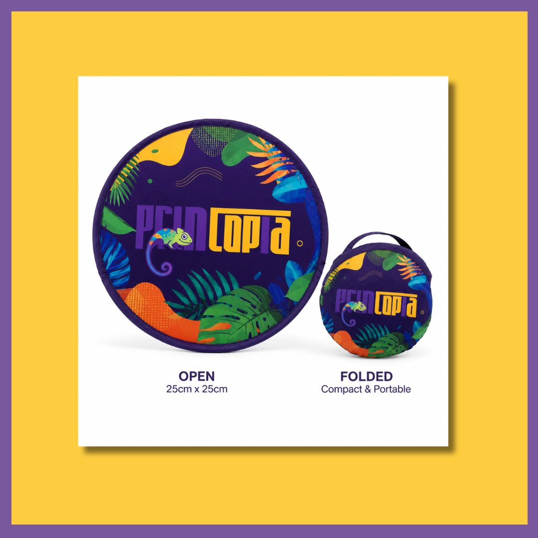 Custom Full-Colour Foldable Hand Fan with Pouch | Bulk Event Gift Singapore | Printopia