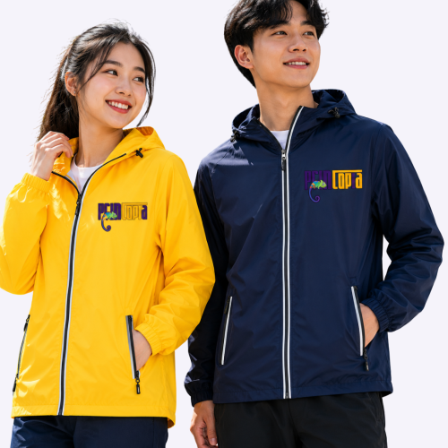 Custom Hooded Windbreaker Jacket Singapore | 280g Polyester | Bulk School Camp and Corporate Printing | Printopia