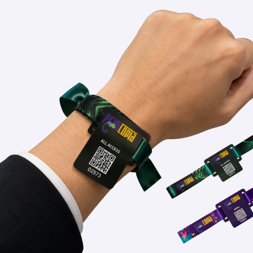 Custom Wristband with PVC Card | Custom Smart Wristbands Singapore | Custom Event Accessory Singapore | Printopia