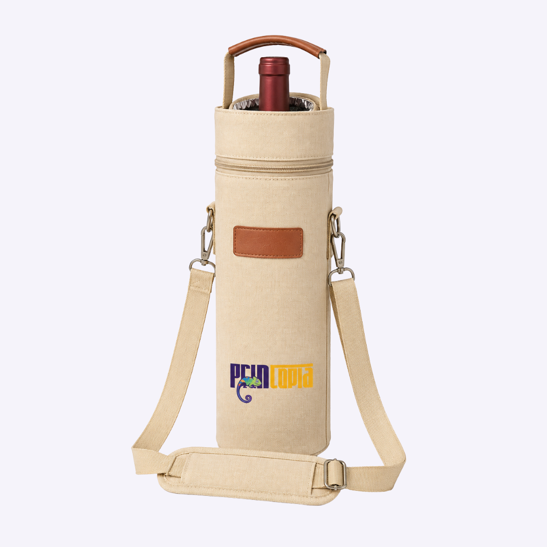 Custom Branded Wine Bottle Cooler Bag Singapore | Insulated | Adjustable Strap | CNY and Corporate Gift | Printopia